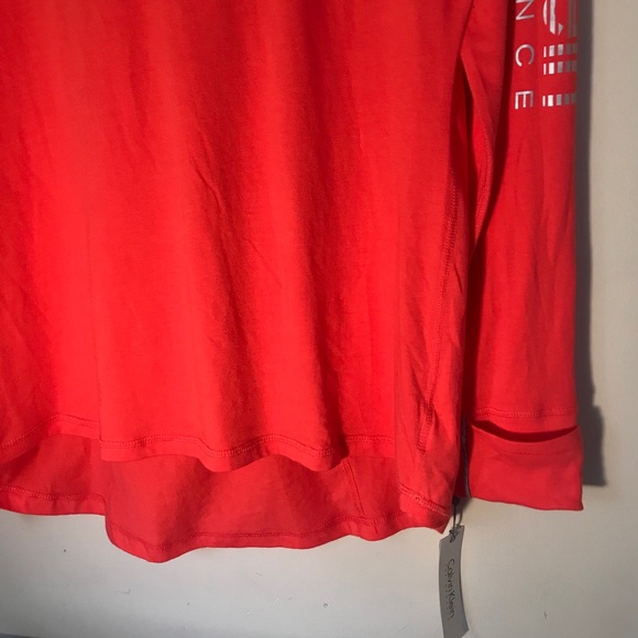 New Calvin Klein coral hooded long sleeve shirt-XL - Picture 3 of 14